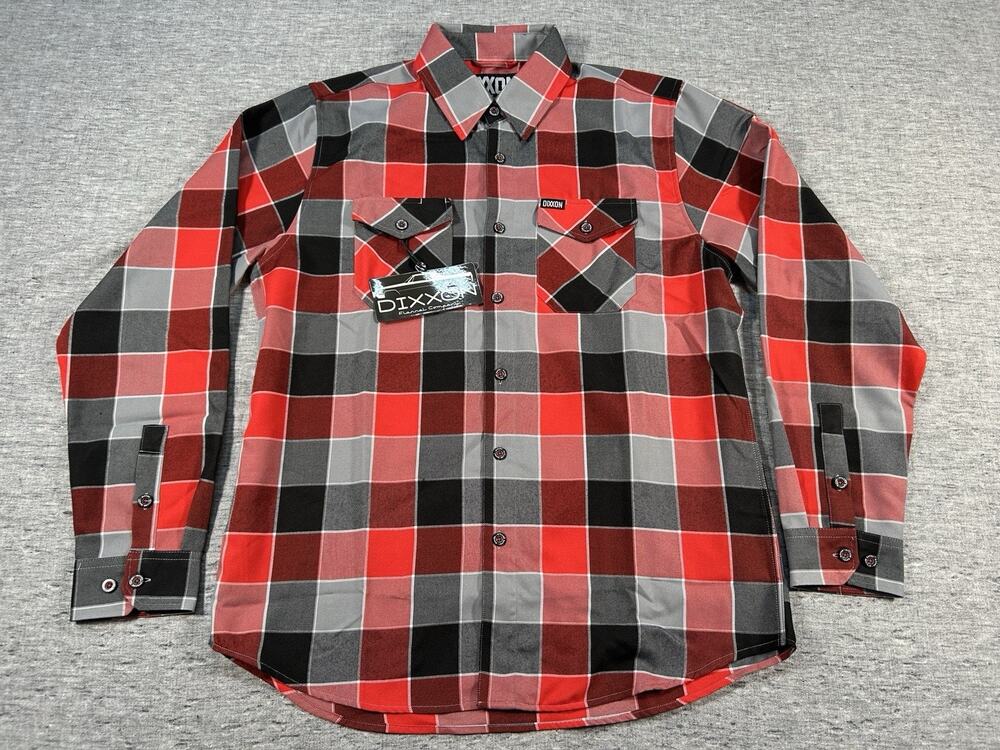 Dixxon Coupe Deville Flannel Shirt Mens Large Plaid Long Sleeve Cadillac Cars